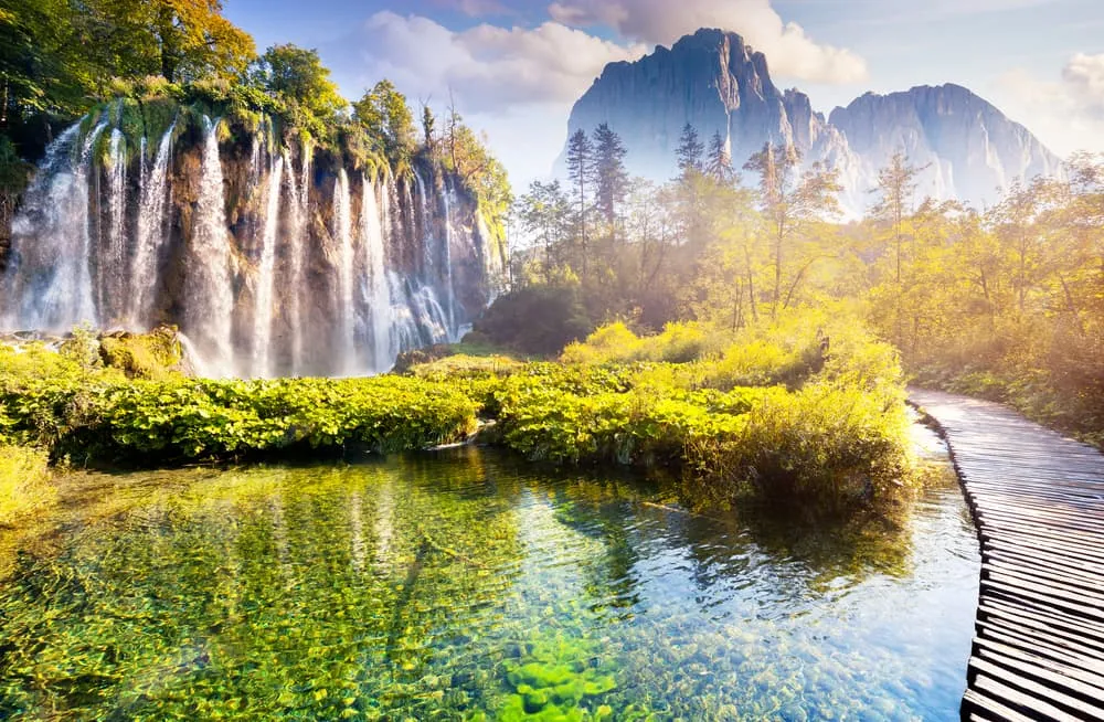 3. Hiking at the Plitvice Lakes in Croatia