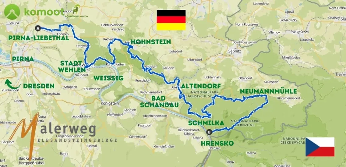 De vakreste etappene av Malerweg 1