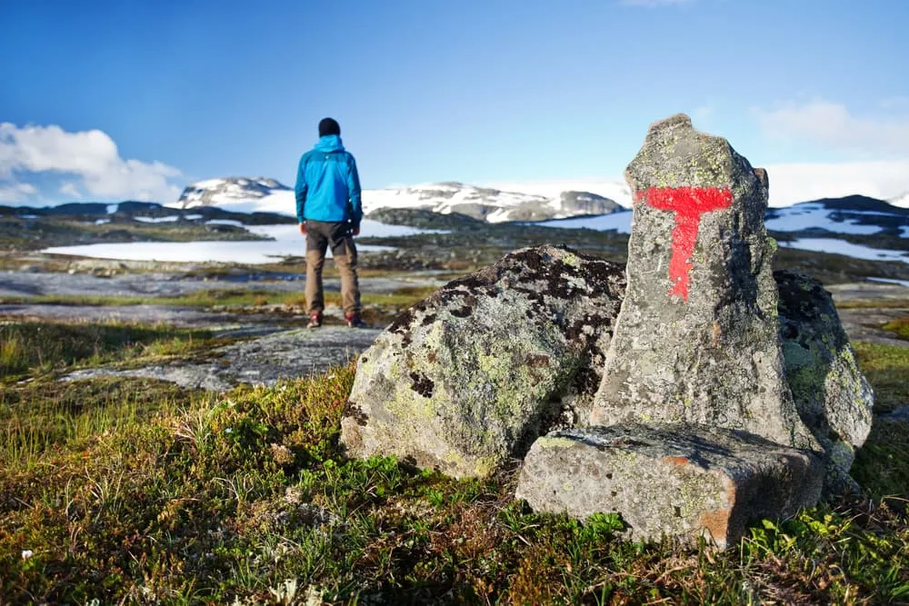 Climbing Snota during your Trollheimen Triangle Route